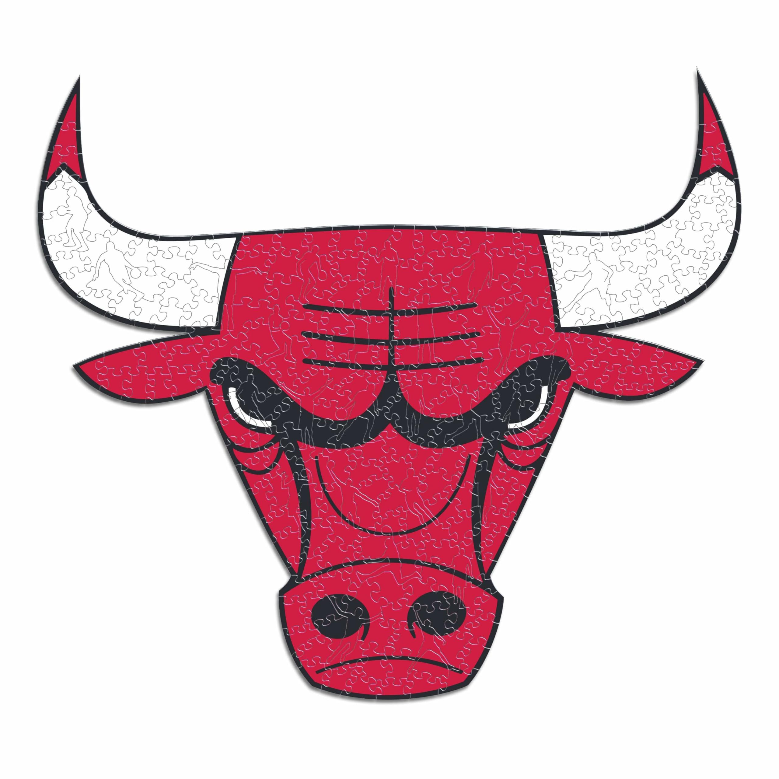 Iconic Puzzles - Drewniane puzzle NBA, wielokolorowe, M, 270 sztuk, ChicagoBulls-M
