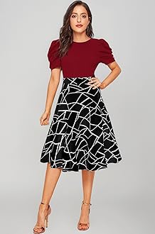 ILLI LONDON Women's A-LINE Knee Length Dress