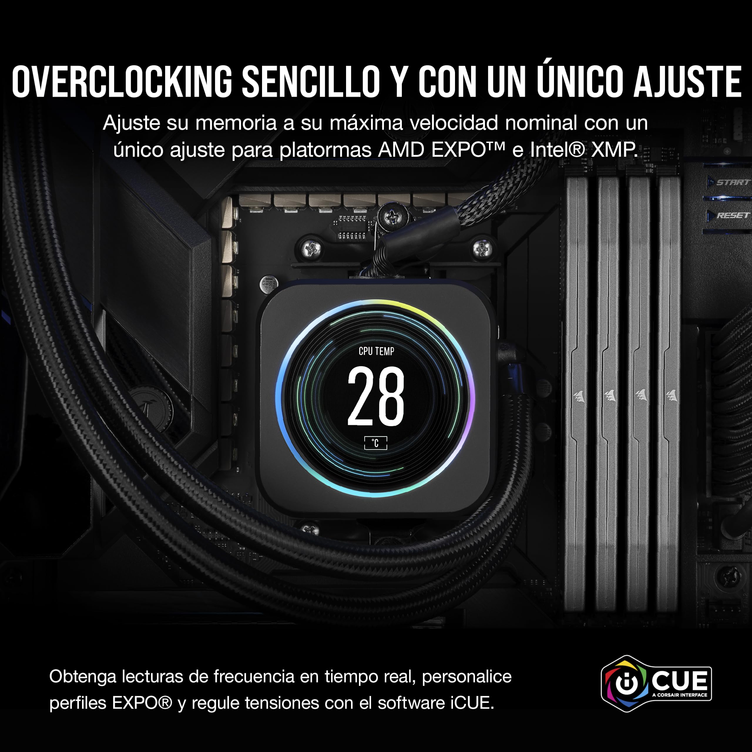 CORSAIR Vengeance DDR5 RAM 32GB (2x16GB) hasta 6000MHz CL36 AMD Expo Intel XMP 3.0 Memoria de Ordenador de Sobremesa – Gris (CMK32GX5M2E6000Z36)