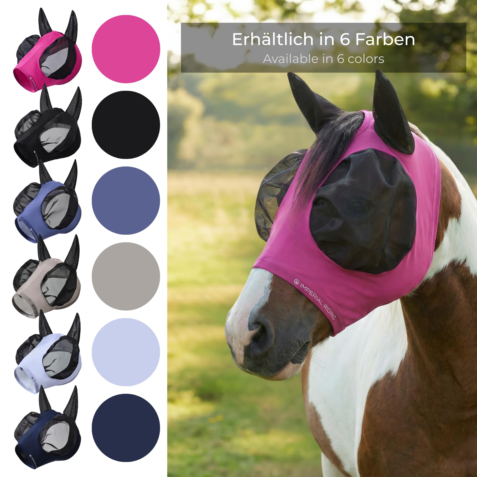Imperial Riding Trail Ride Basic Masque Anti-Mouches élastique pour Poney Lilas