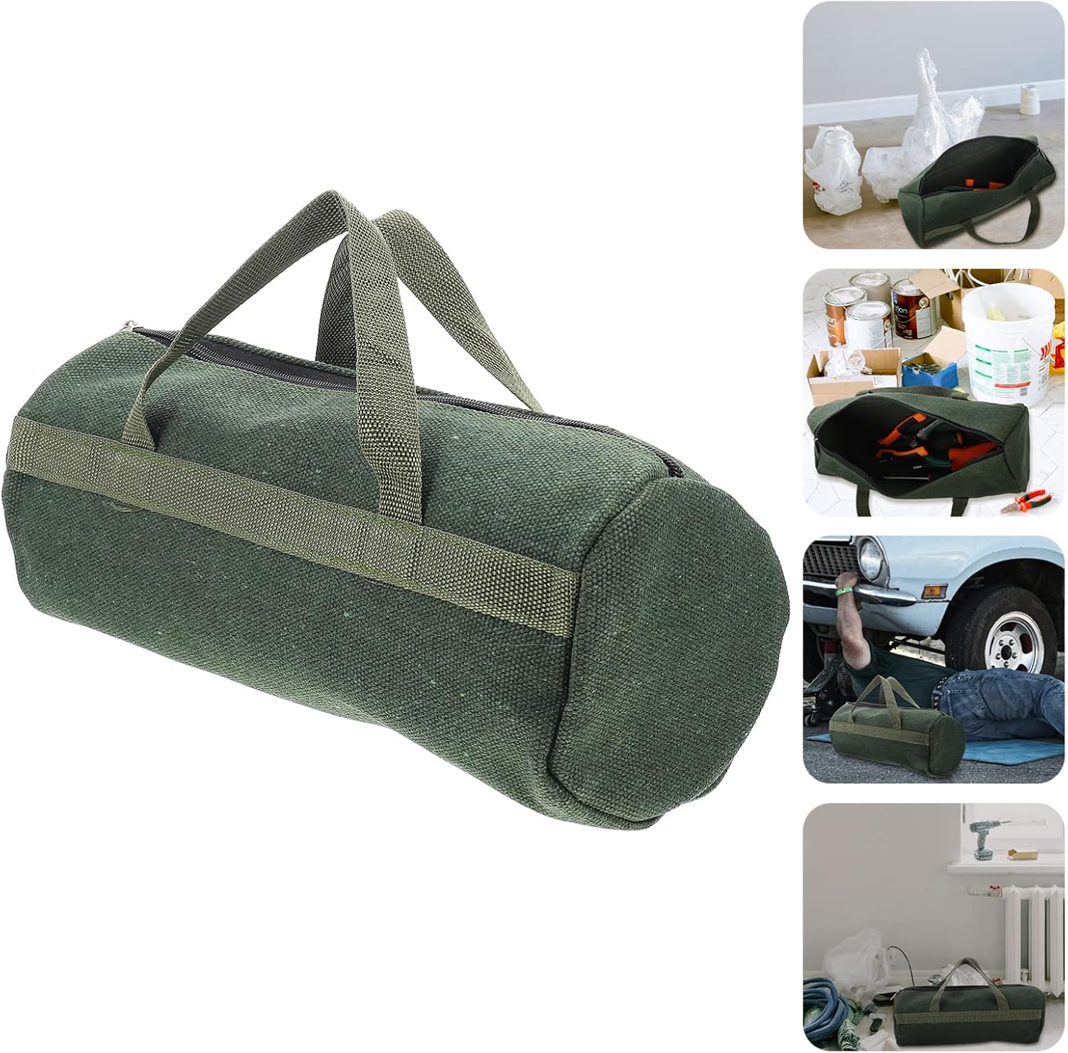 Cotton Canvas Tool Bag Waterproof Durable for Men Women Hand Tool Pouch Multi-use Storage Pouch