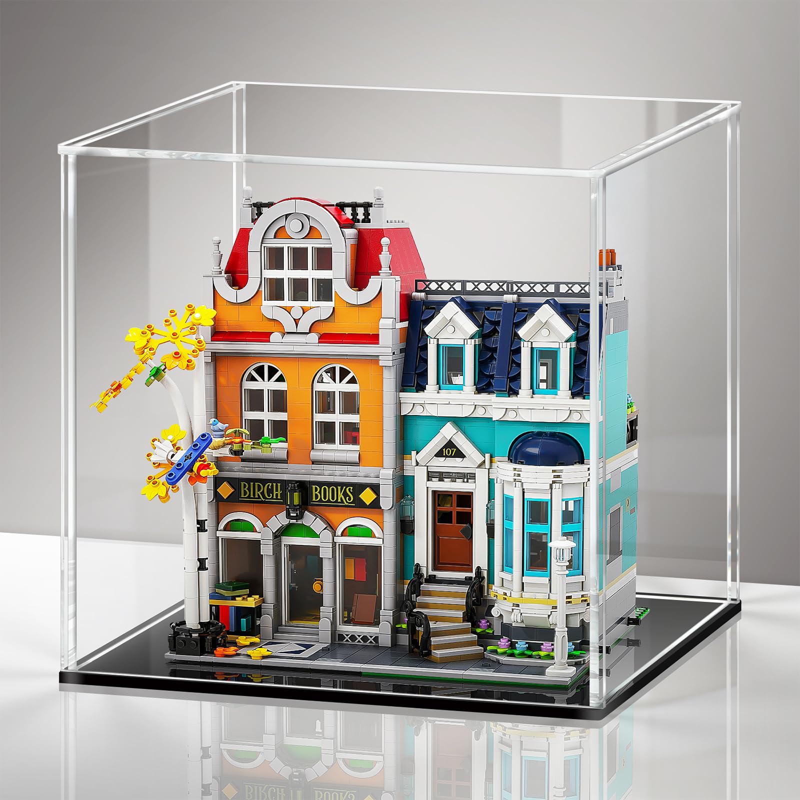 Huijintao Transparent Clear Acrylic Display Case Countertop Box Cube Organizer Stand Dustproof Protection Showcase For Action Figures/Toys/Collectibles(12.6X12.6x12.8inch;33X33x33cm)