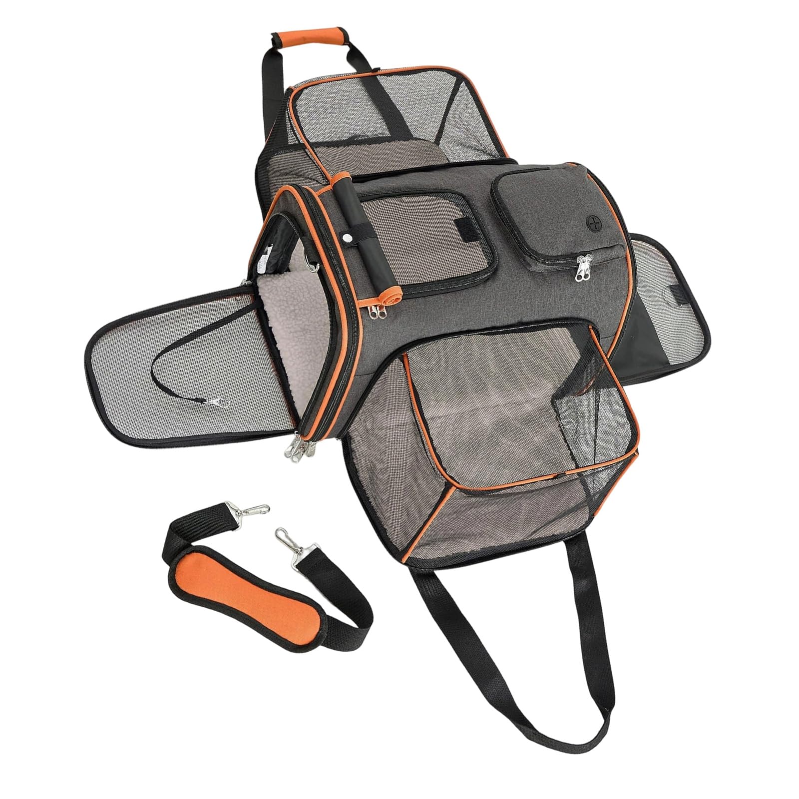 Grande borsa espandibile, per gatti, per passeggiate con animali domestici, viaggi all'aperto, visite turistiche, design da viaggio, trasportini traspiranti per animali domestici