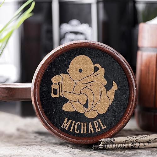 Miniatura 4 de ffxiv - Taza de madera Tonberry. Regalo para jugadores. Jarro de cerveza. Taza de cerveza de madera personalizada. Regalo personalizado para él,