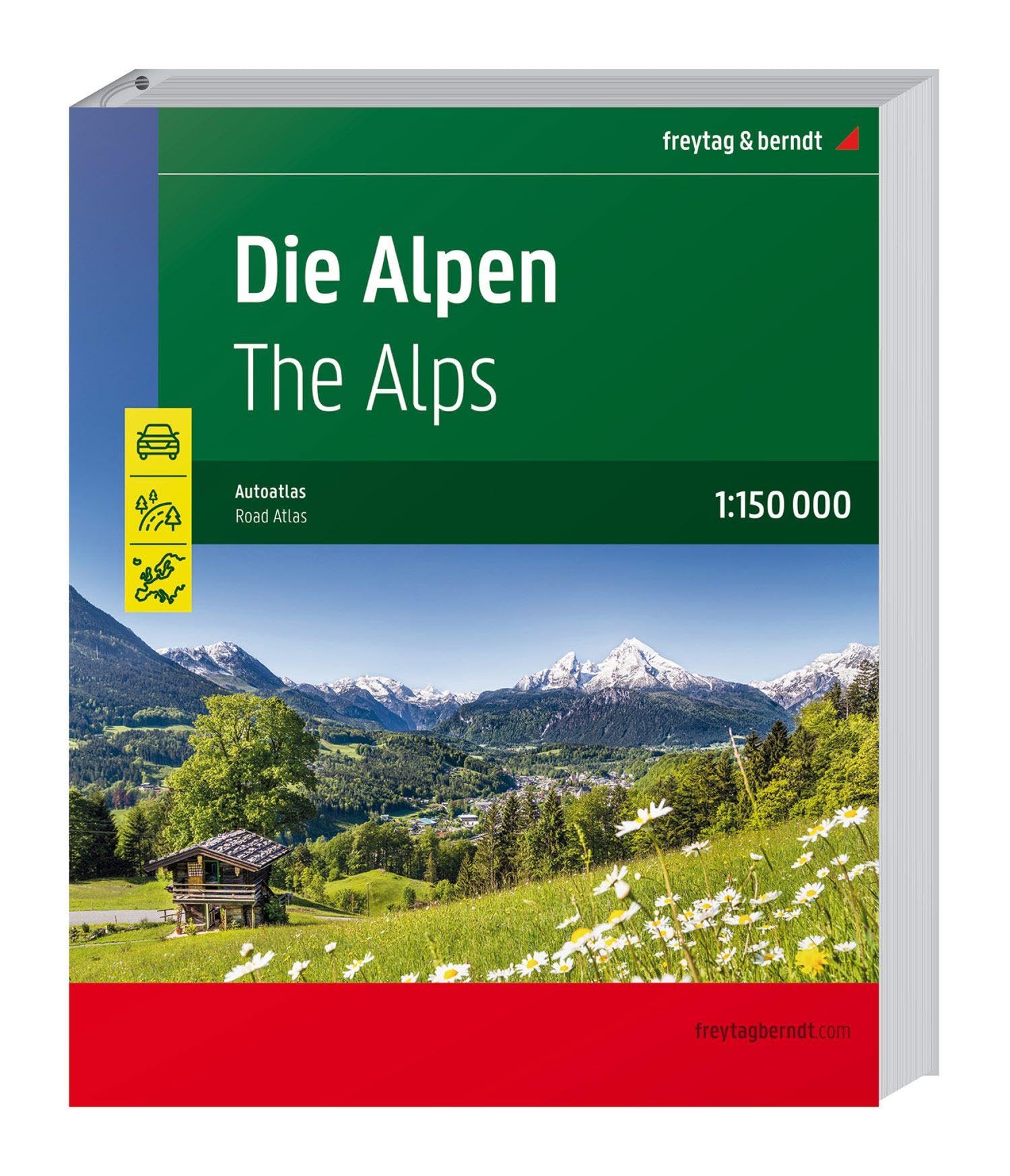freytag & berndt Autoatlas Die Alpen 1:150.000: Straßenatlas mit Spiralbindung: ALP