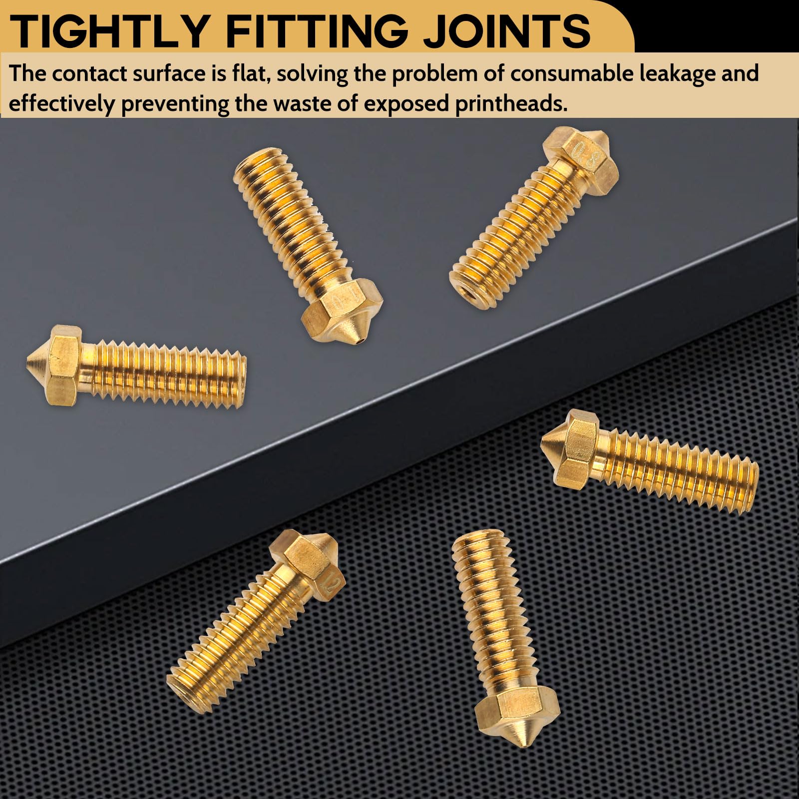 18 sztuk mosiężnych dysz do wytłaczarki, głowica drukująca 0,3-1,2 mm, dysza do drukarki 3D, gwint M6, mosiężna dysza do drukarki 3D, do Anycubic Kobra 2 Pro, Kobra 2 Plus, Kobra 2 Max, 6 rozmiarów