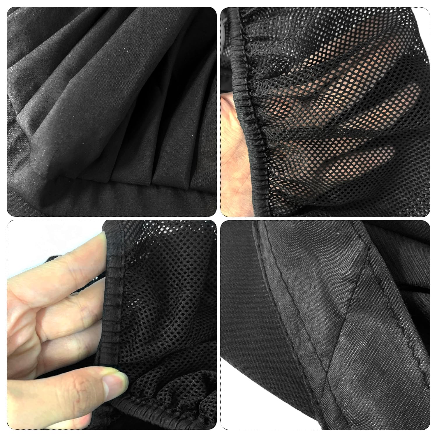 2 gorros de media malla de cocinero, gorro de chef ajustable, a prueba de polvo y humo de aceite, para catering, unisex, adecuado para cocina, restaurante, cocina, Negro , L