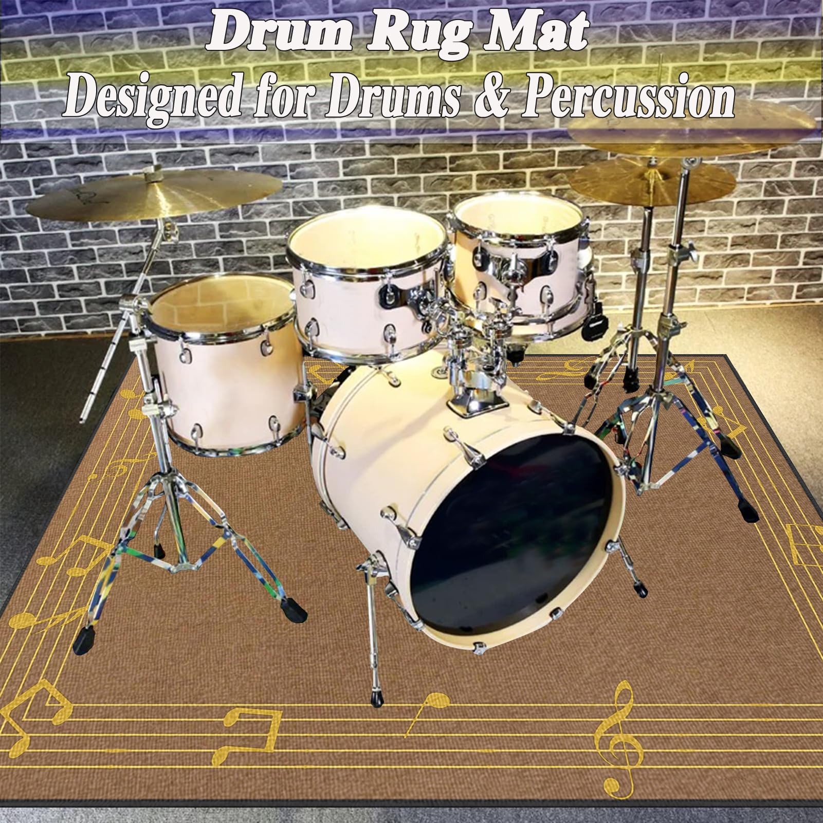 Dywan perkusyjny, elektroniczny, jazzowy, perkusja, zestaw perkusyjny, do instrumentów basowych, perkusji, mata chroniąca przed hałasem, antypoślizgowy dywanik bębnowy, 180 x 140 cm