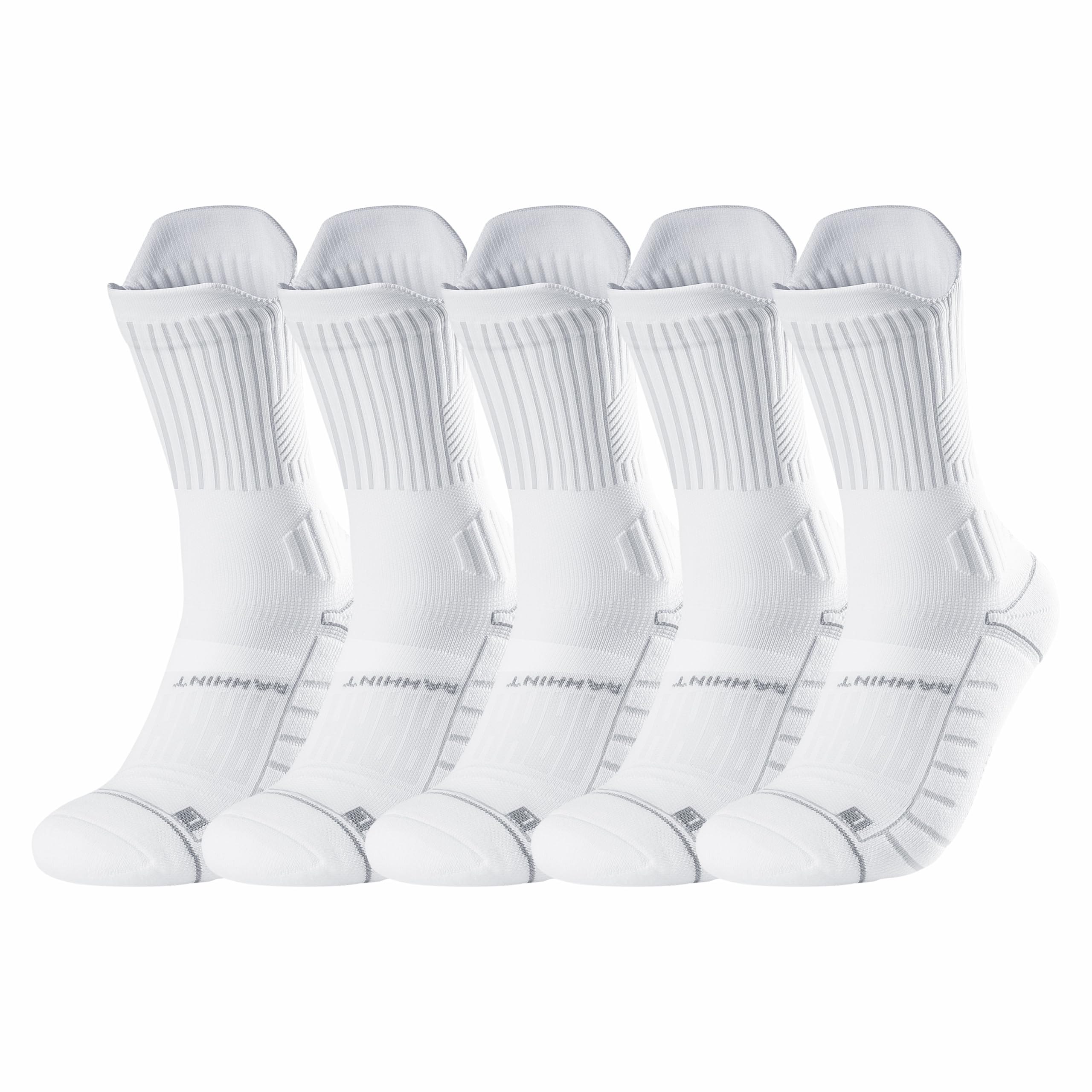 Rahhint 5 Pack Anti-Blasen Laufsocken Herren Damen Kompressions socken Running Socks Travel socken mit TAB-Design, Kompressionszone, Belüftungsnetz und Fußgewölbeunterstützung, Größe 35-51