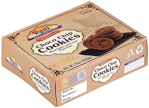 Miniatura 6 de Rani Choco Chip Cookies (galletas de trigo con chips de chocolate crujientes) 14 oz (400 g) Galletas indias de alta calidad  Veganas  Sin OMG