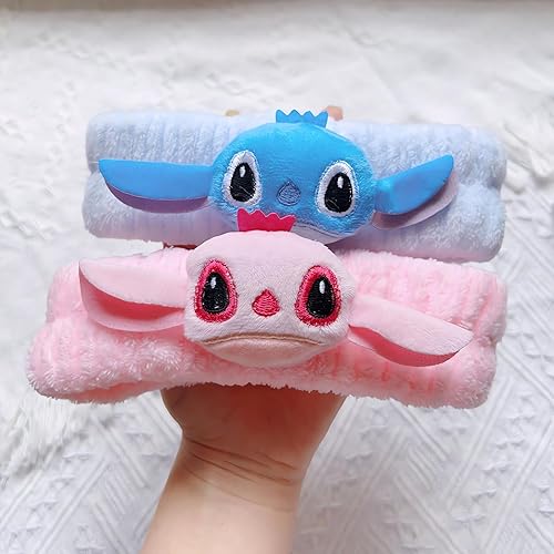 Miniatura 5 de UIHJASO Diadema de spa de dibujos animados para mujeres y mujeres  Bonita diadema de maquillaje facial para lavado de cara, ducha, cuidado de la