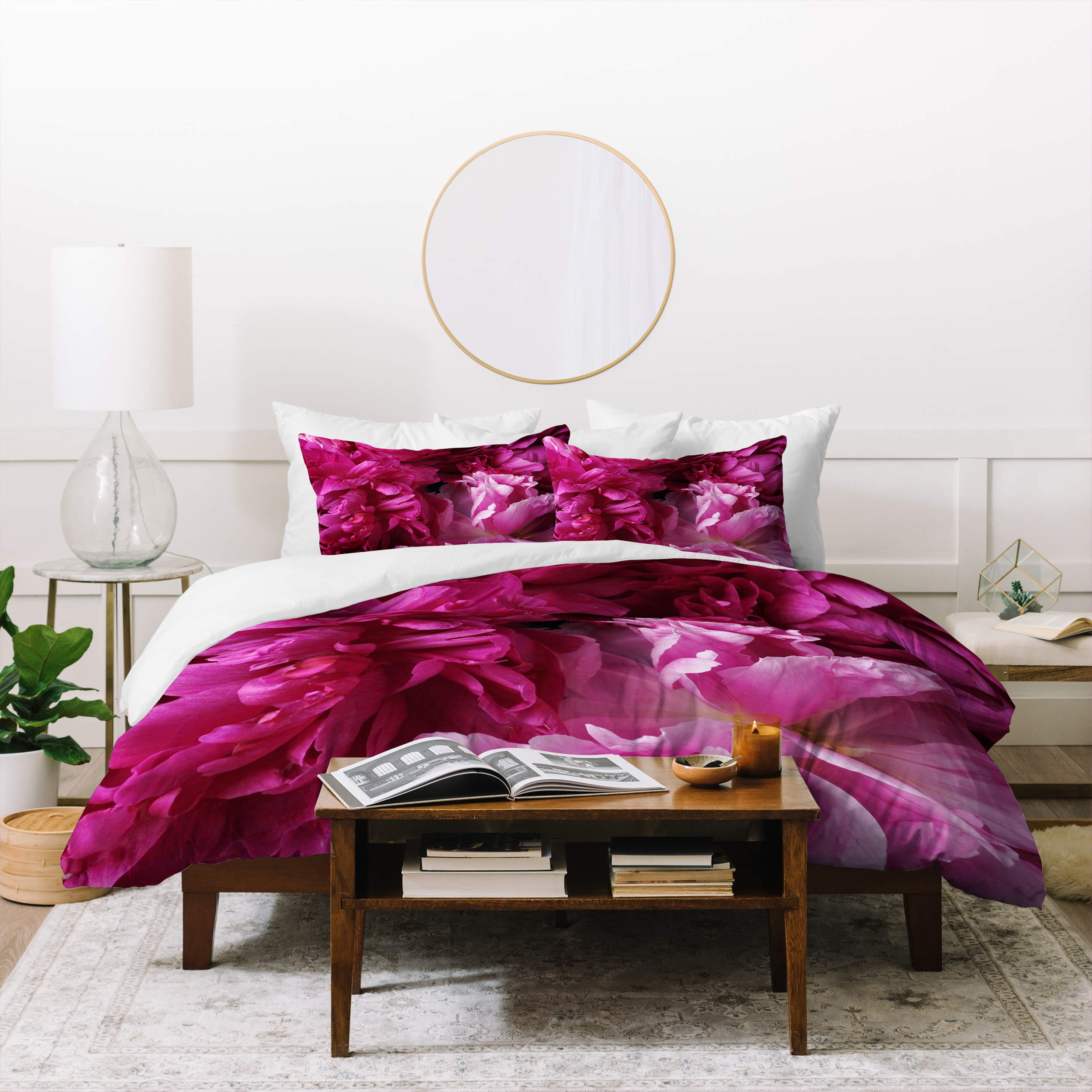 Amazon.com: Deny Designs Lisa Argyropoulos Glamour Pink Peonies Duvet Set  with Two Pillow Shams, Queen/Full : Home & Kitchen