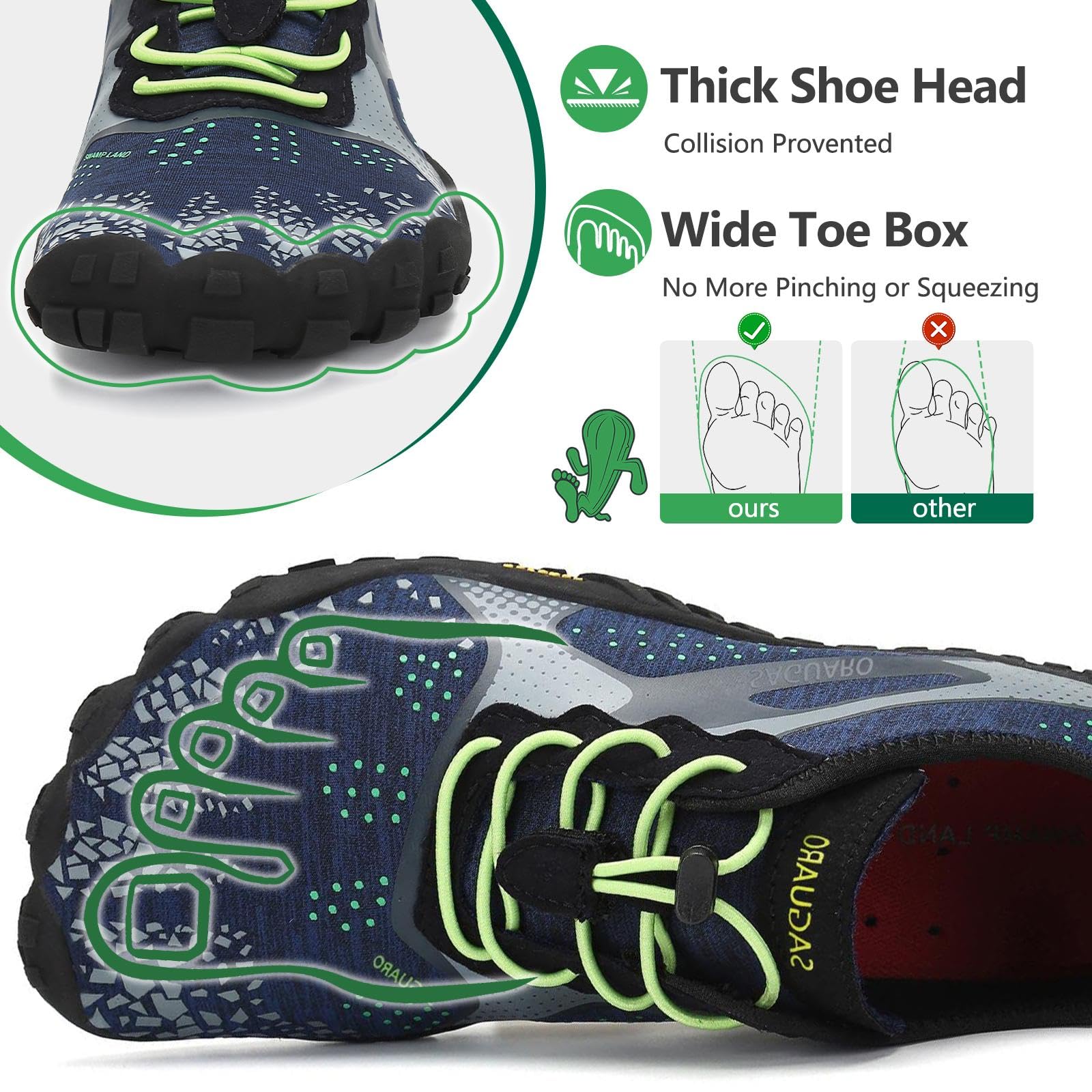 SAGUARO Barefoot Scarpe Minimaliste Uomo Comode e Leggere Antiscivolo Trekking Trail Running Scarpe Donna Estate Asciugatura Rapida Outdoor e Indoor