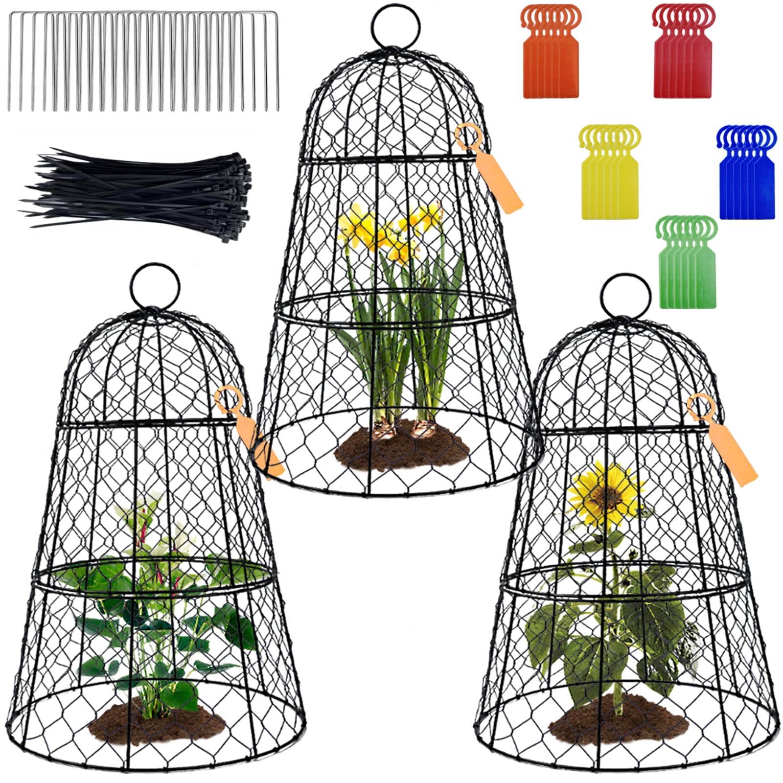 3 protectores para plantas