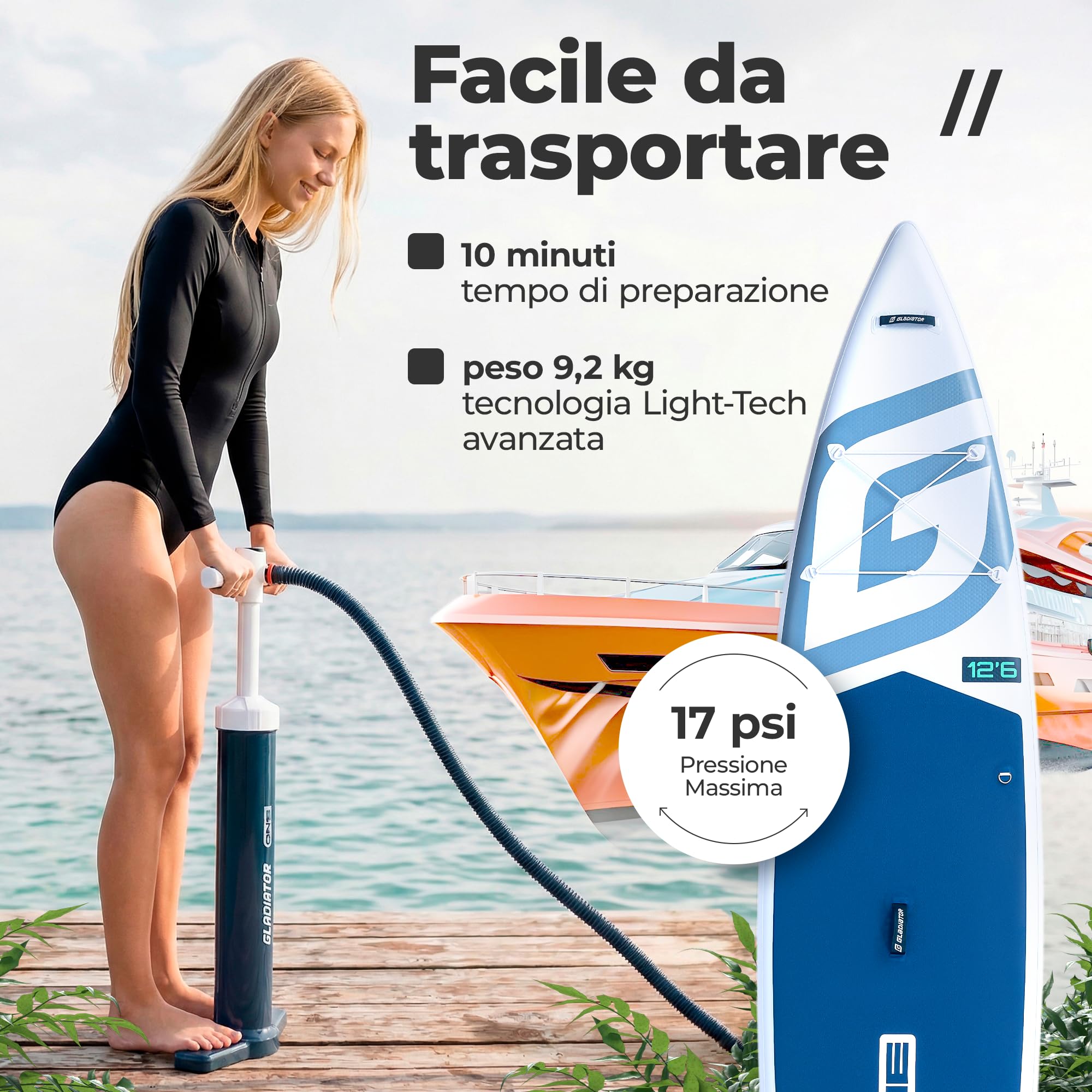 ONE Tavola SUP gonfiabile Allround & Touring 329-384 cm