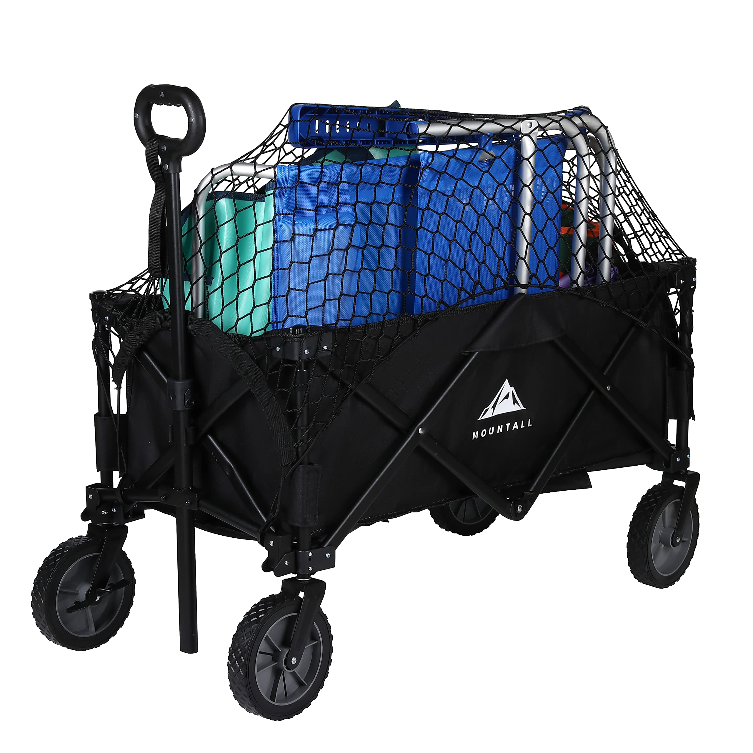 Originsure Carrello Pieghevole Da Spiaggia Leggero 5kg - Capacità 163kg, Tessuto Oxford 600D, Ruote 360° Per Campeggio E Spesa