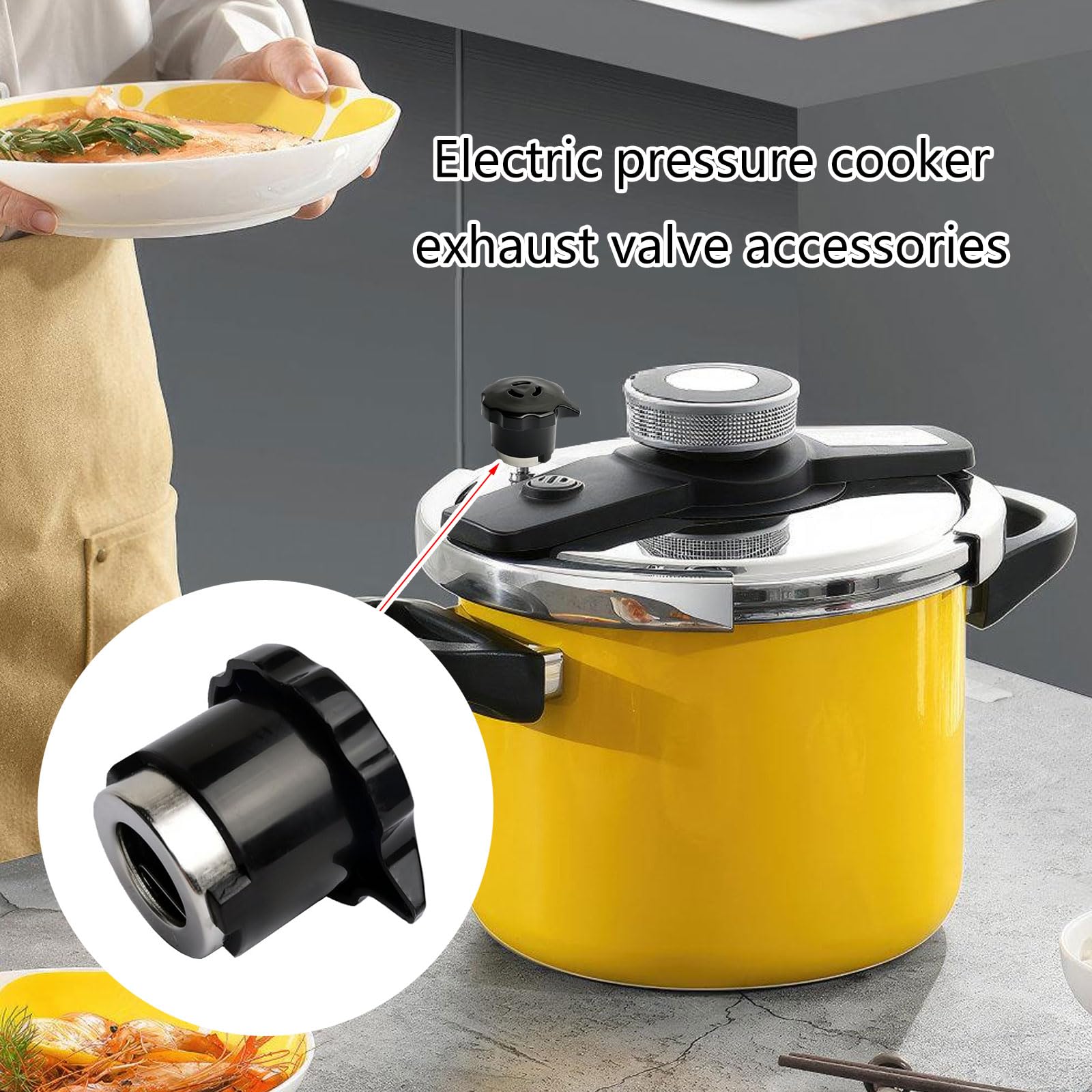Valvole di scarico elettriche delle pentole di pressione Forniture da cucina Valvole di sicurezza del rilascio del vapore del fornello