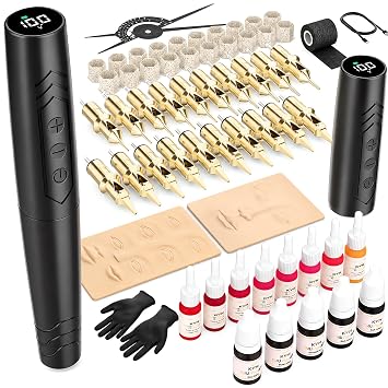 KVM Professional Wireless PMU Tattoo Pen Kit Black