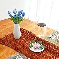 Vista 3 de Mandy's - 20 flores artificiales de seda de tulipán azul claro de 13.5 pulgadas para Año Nuevo, primavera, Día de la Madre, Pascua, Día de San