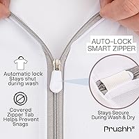 Vista 7 de 3 bolsas espaciosas de malla duradera (16 x 20 pulgadas) que protegen los delicados, malla fina para lavado y secado uniformes, cremallera