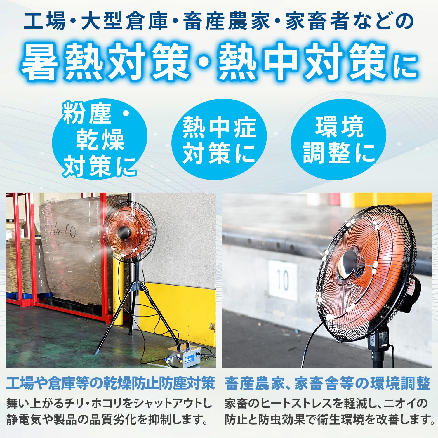 Amazon | ナカトミ(NAKATOMI) ミストキット 工場扇用 ミストファン