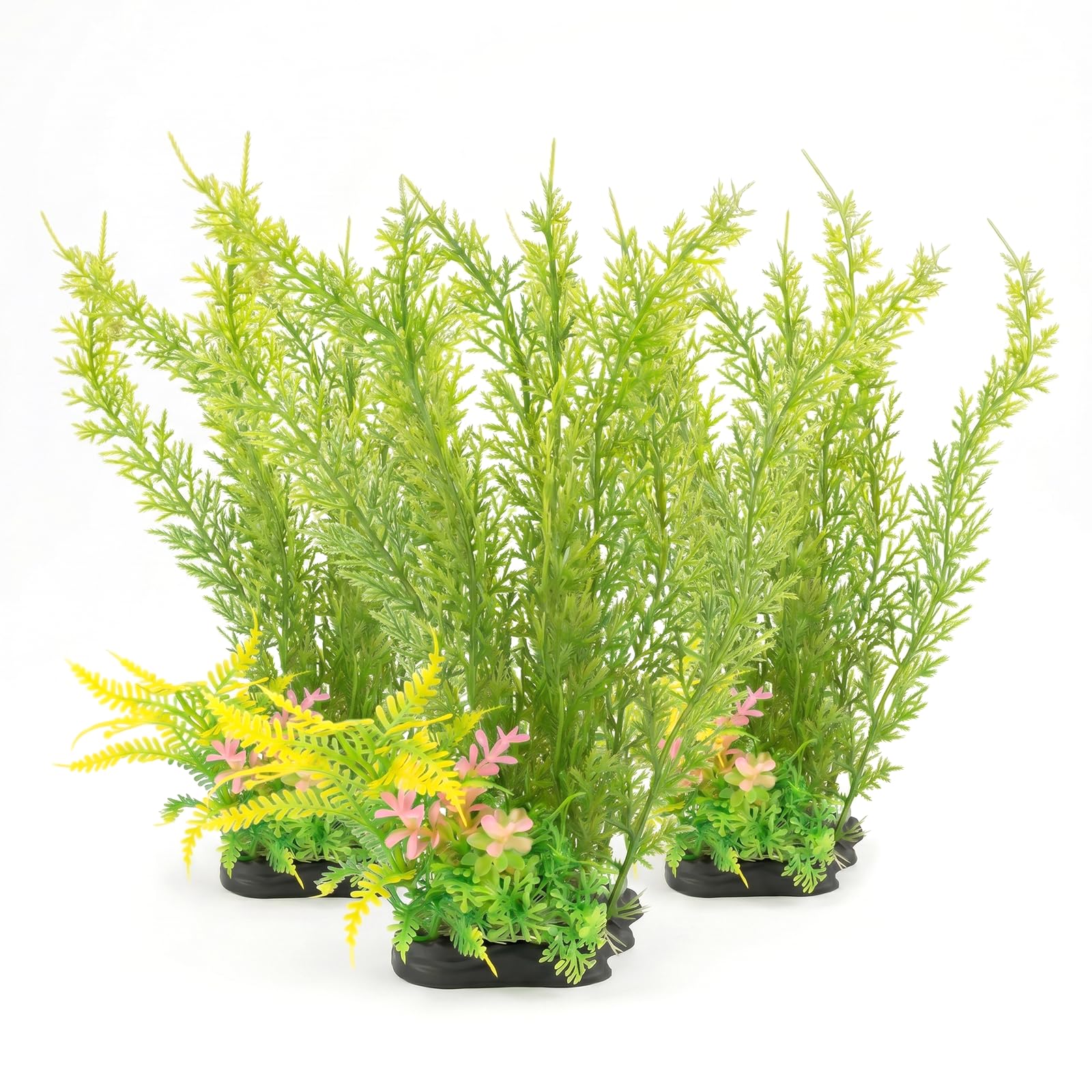 Bbtcxjs 3 Pcs Fish Tank Decorations, Artificial Aquarium Plants Decor