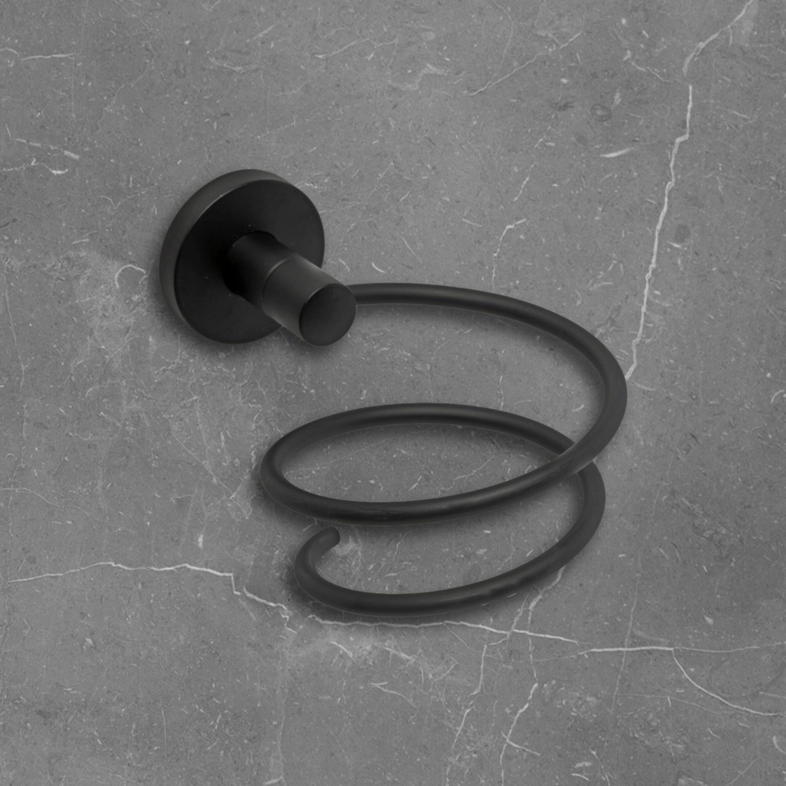 IPEA Porta Asciugacapelli Autodesivo da Parete - NON NECESSITA FORATURA - Design Moderno - Elegante Porta Phon Adesivo da Muro per Phon da Incollare in Bagno e Casa - Supporto