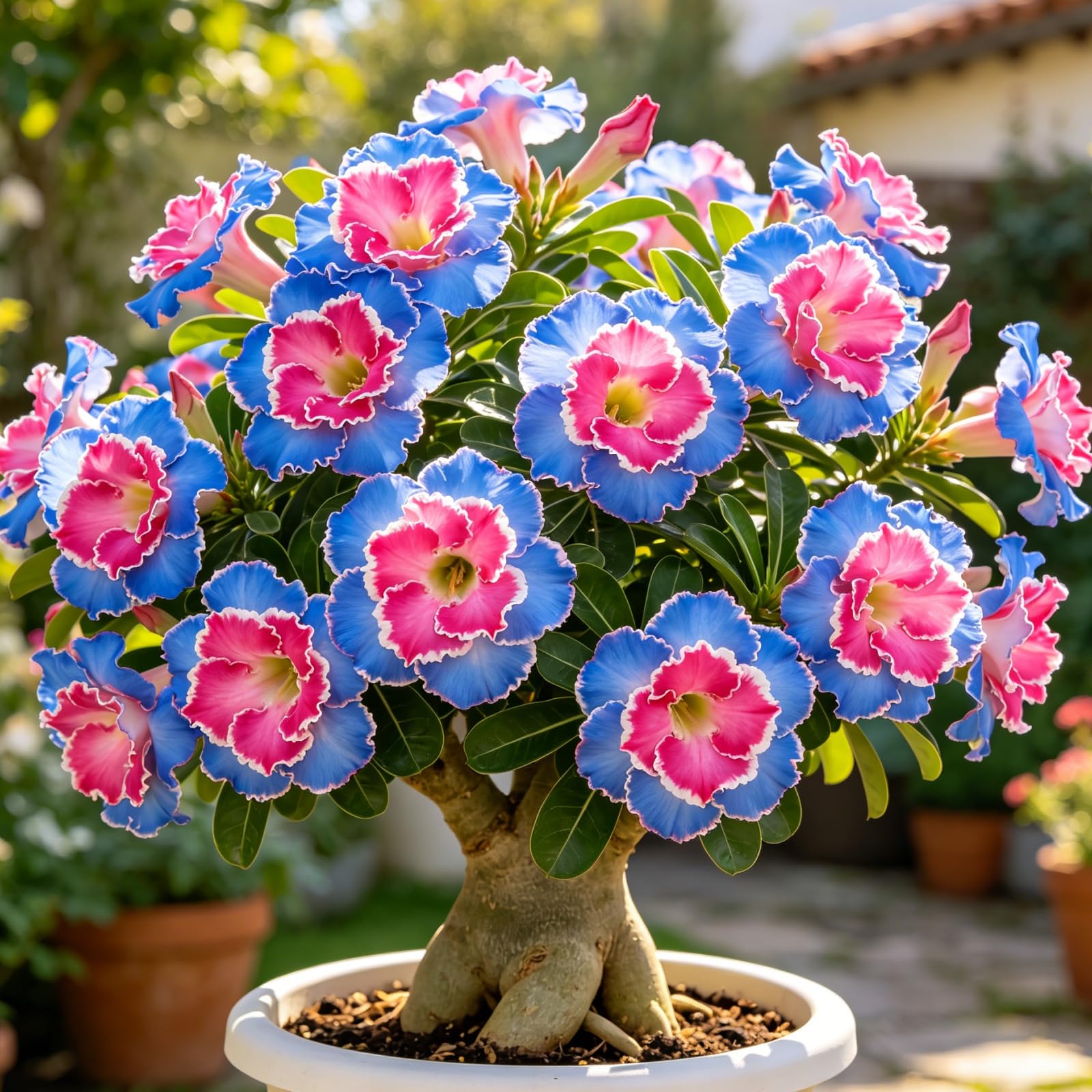 Perennial Desert Rose Bulbs for Planting UK-Rare-Tropical Decor-Easy Growing-Excellent Display-Perfect for Gardens & Courtyards-3bulbs-B