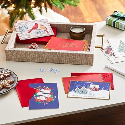 Miniatura 2 de Hallmark - Tarjetas navideñas surtidas en caja, Navidad acogedora (6 diseños, 36 tarjetas con sobres)