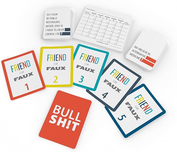 Games Adults Play Friend or Faux: A Game of Ridiculously Revealing Questions by, Multicolor