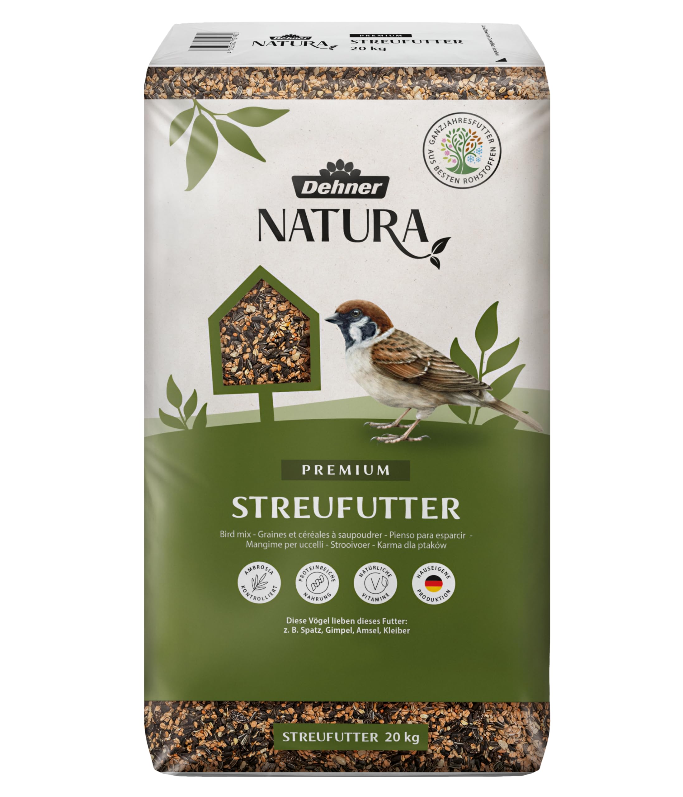 Dehner Natura Premium Wildvogelfutter proteinreich energiereich 20 kg