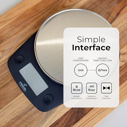 Miniatura 3 de Báscula de alimentos de 0.00 oz 2024  Báscula de cocina para alimentos onzas y gramos, escala de cocción y horneado, capacidad de 11 libras, placa