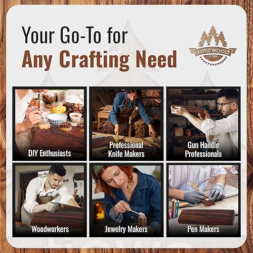 Miniatura 8 de Bookmatched Ironwood (patrón de bolas de burdeos) - Material para cuchillos - Tamaño 5 18 x 1 34 x 12 pulgadas - 2 pares