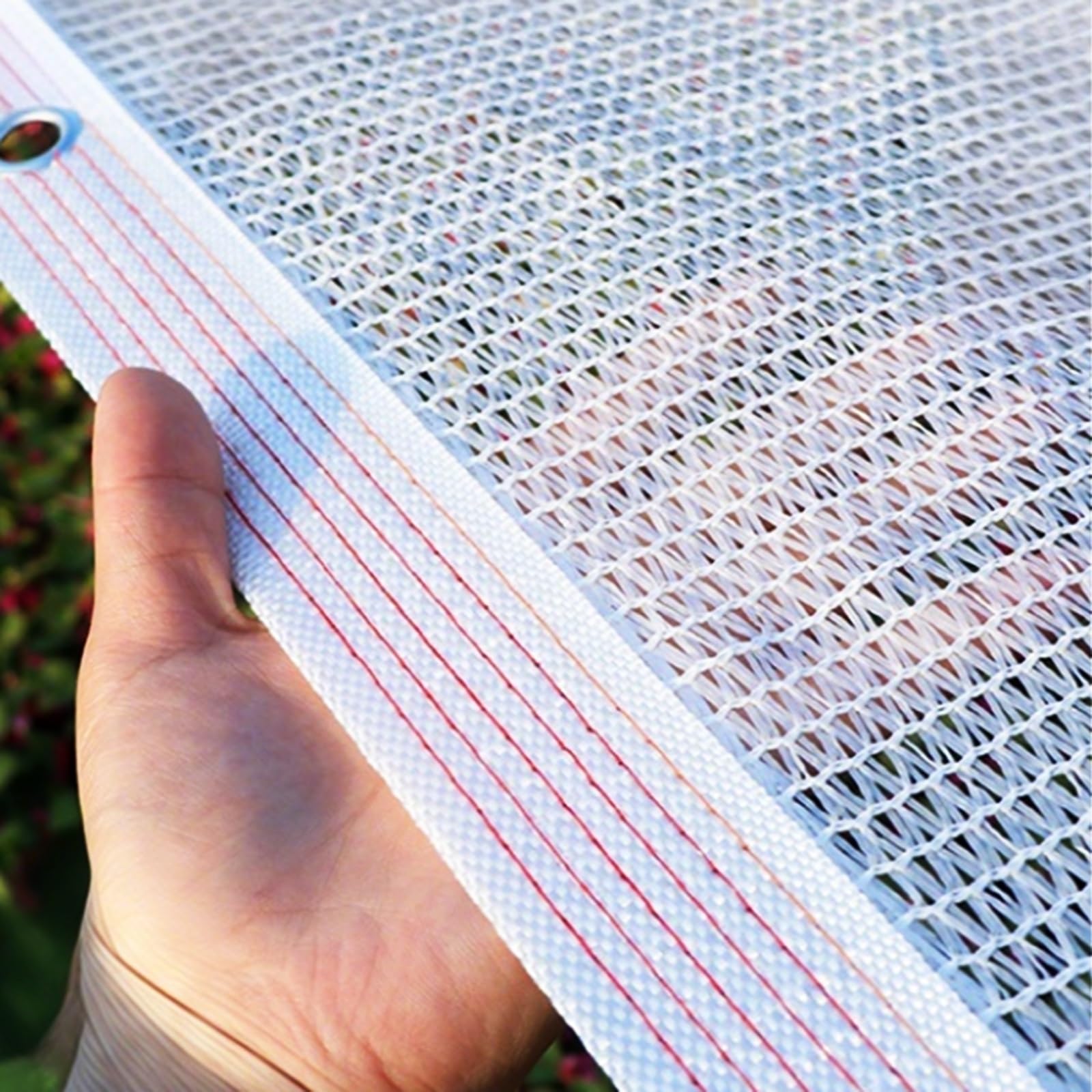 Ajtxcsfoql White Garden Plants Shade Cloth With Grommets 10M 8M 6M 2M 9M 4M 5M 12M Sun Mesh Shade Tarp Hdpe Uv Resistant Shade Mesh 80% Sunblock Outdoor Greenhouse Shading Netting(1.5 X 4M)