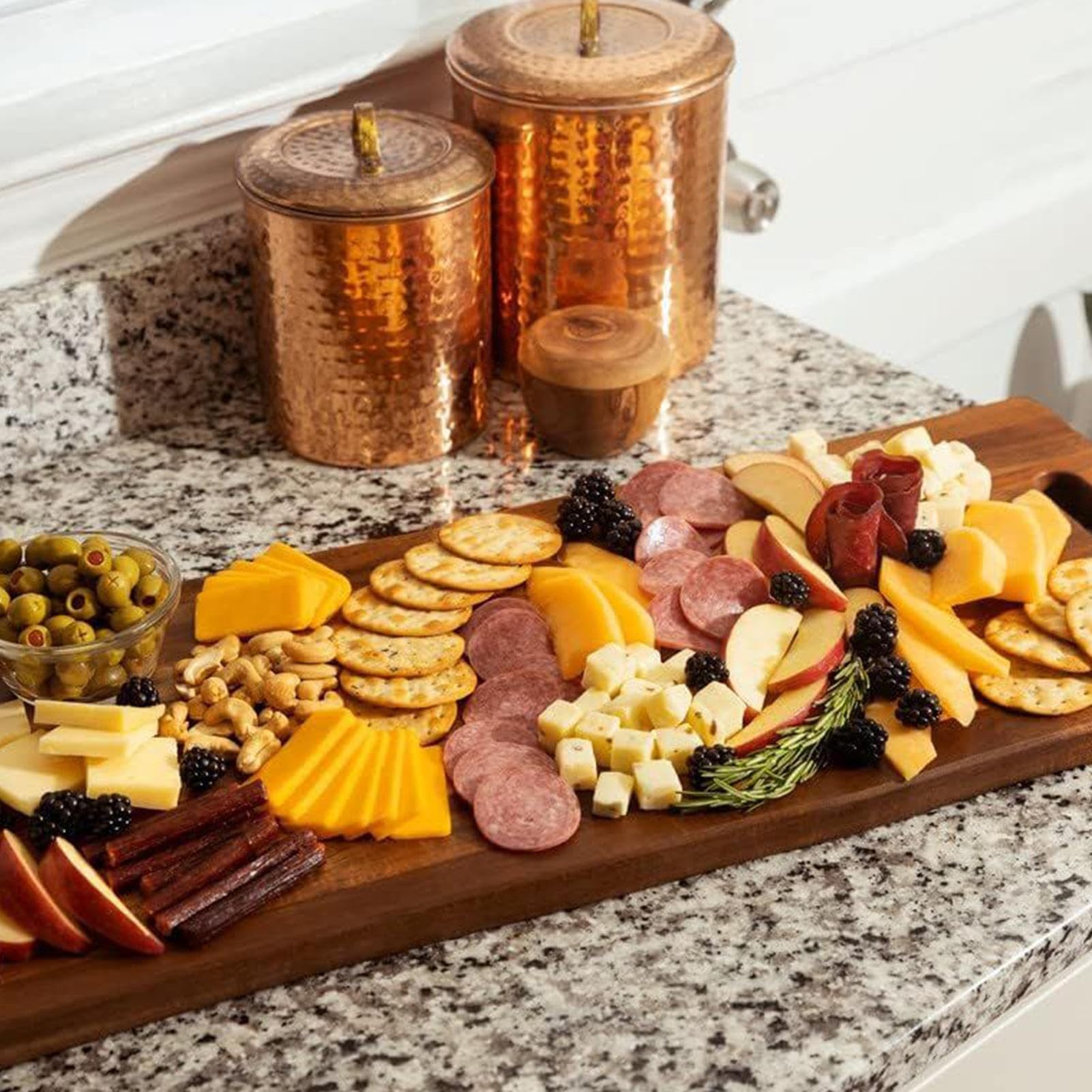 Holz Käsebrett Mit Griff Holzbrett für Käse und Wurst | Tragbare Anrichtplatte Für Knusprige Snacks Kuchen Küchenhelfer