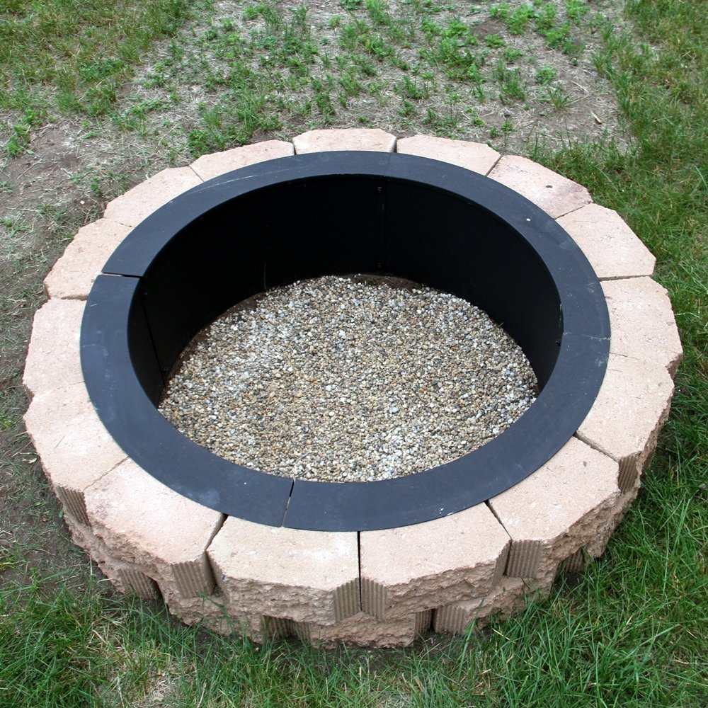 Sunnydaze Fire Pit Ring Insert HeavyDuty 2mm Thick Steel Outdoor
