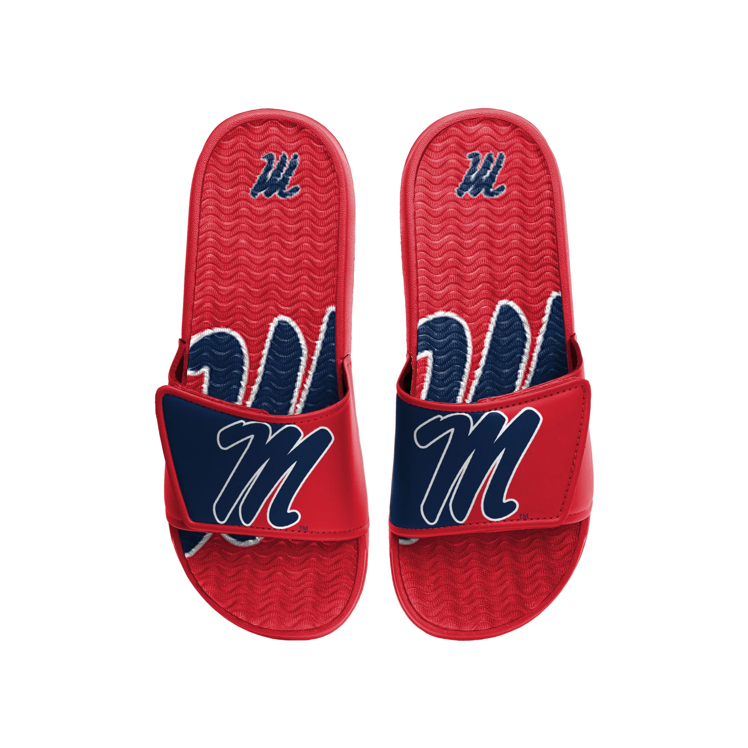 FOCO NCAA Mens Colorblock Big Logo Gel Slides - M