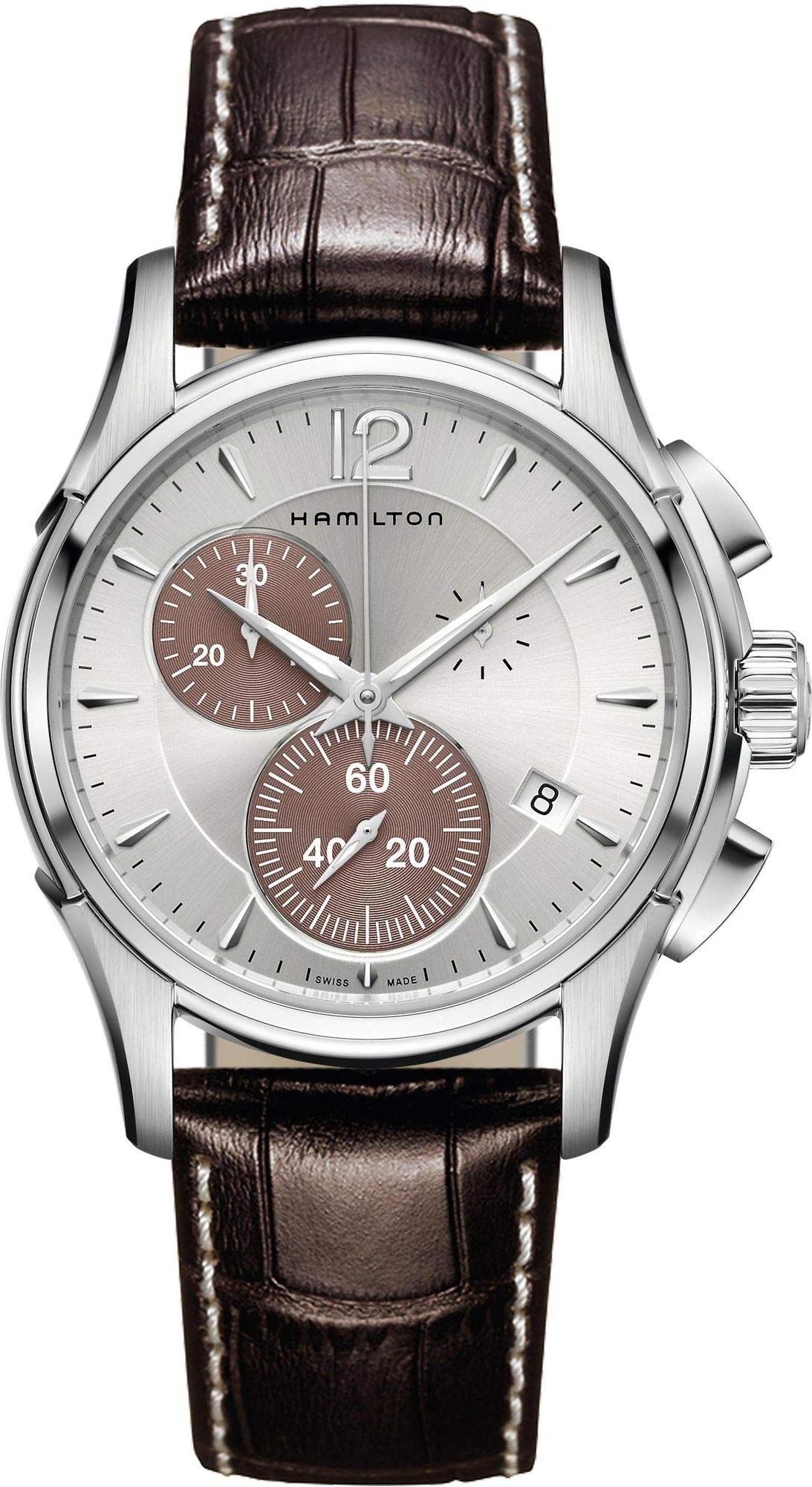 Hamilton Men's Chronograph Swiss Quartz Watch with Leather Strap H32612551