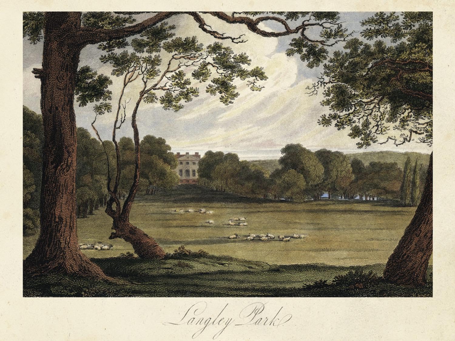 ART.COM Wall Art Print The English Countryside IV by James Hakewill, 16" x 12"