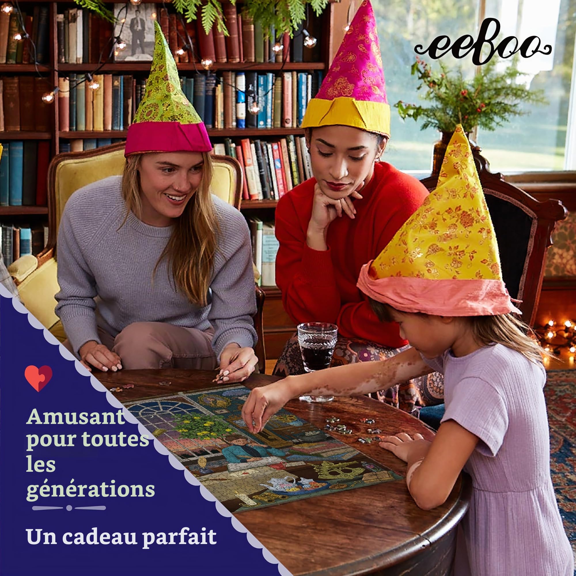 EEBOO - ALCHEMIST'S Library - Puzzle Adulte 1000 pièces - Illustration fascinante sur la librairie du mystérieux alchimiste - PZTAHL