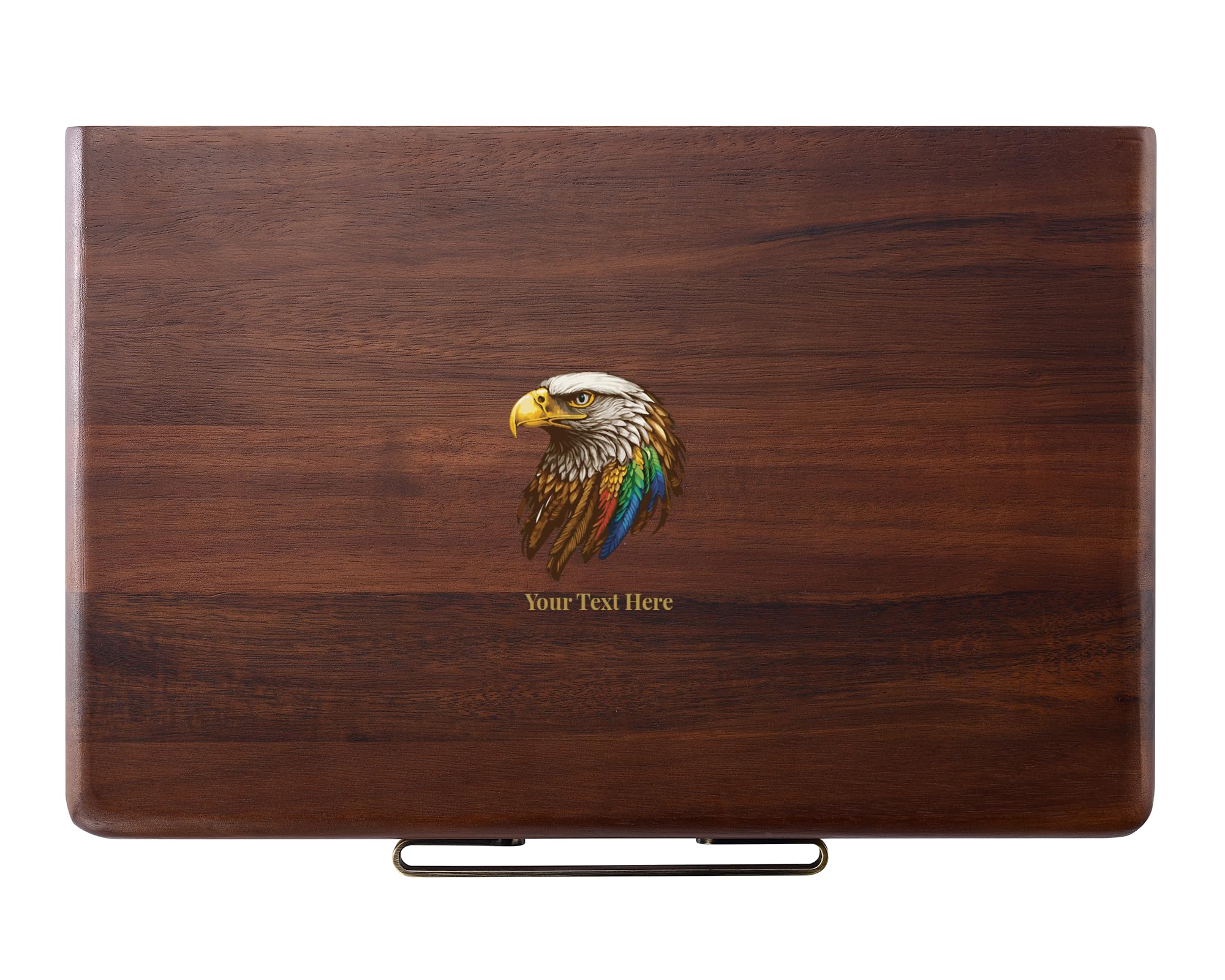 Shanik Wooden Large Watch Box for Men - Personalized Storage with 5 Slots for Watches - Organizer Box for Personal Stuff with Print Design