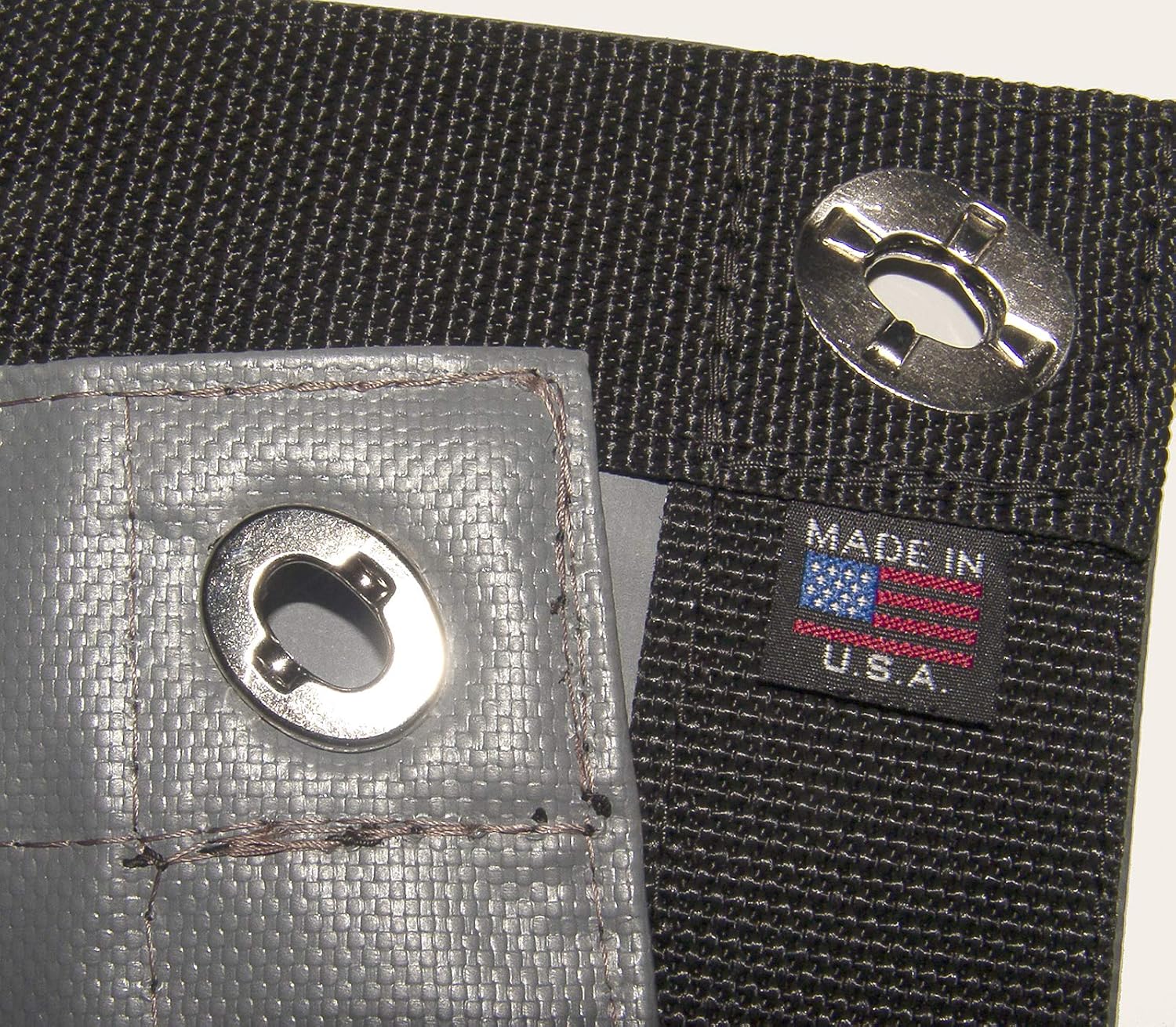 Tarp, Heavy Duty, Charcoal Gray 3' X 3' Feet Waterproof, 18 Oz. Vinyl w/Reinforced Edges and Twist Lock Fasteners