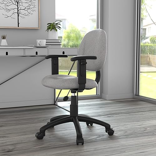 Miniatura 2 de Silla sin apoya brazos para una postura perfecta tela deluxe color azul de Boss Office Products  Nylon Gris