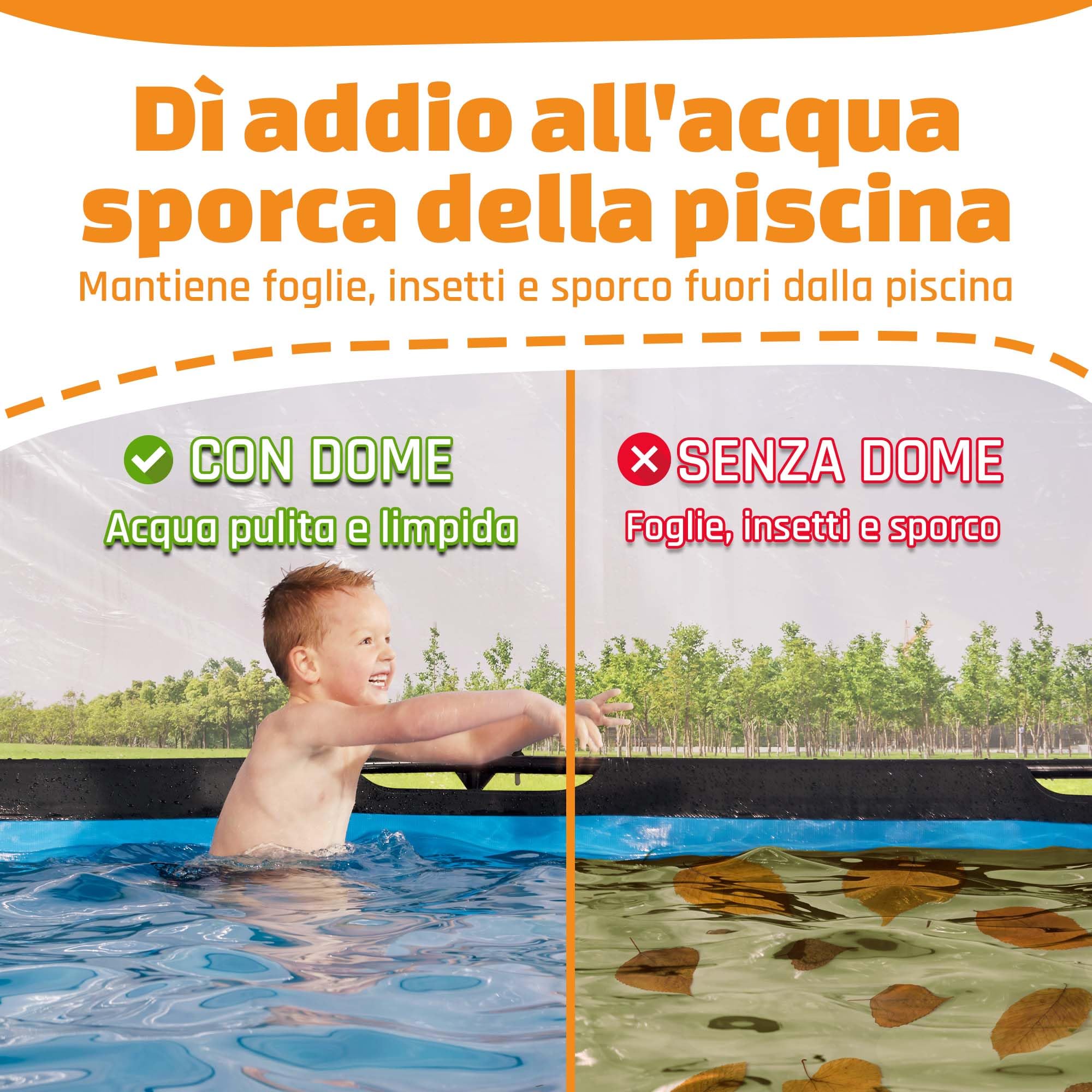 EXIT Toys Cupola Per Piscina ø244 Cm – Mantiene Acqua Calda E Pulita