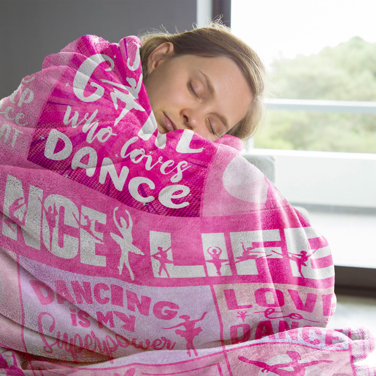 Dance Gifts for Girls, Dance Recital Gifts for Girls Throw Blanket 60" x 50", Dancer Gifts for Teen, Ballet Gifts, Best Presents for Dancers Teens/Ballerina/Team