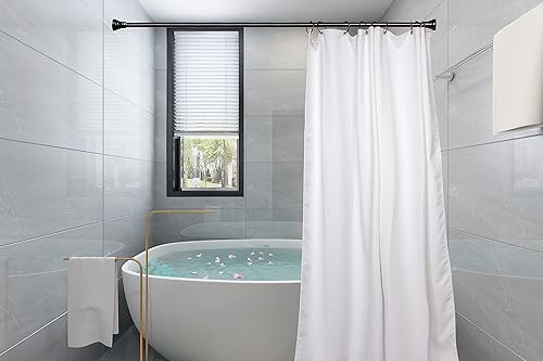 Miniatura 8 de Utopia Alley HK9BK - Juego de 12 anillos para cortina de ducha para baño, color negro