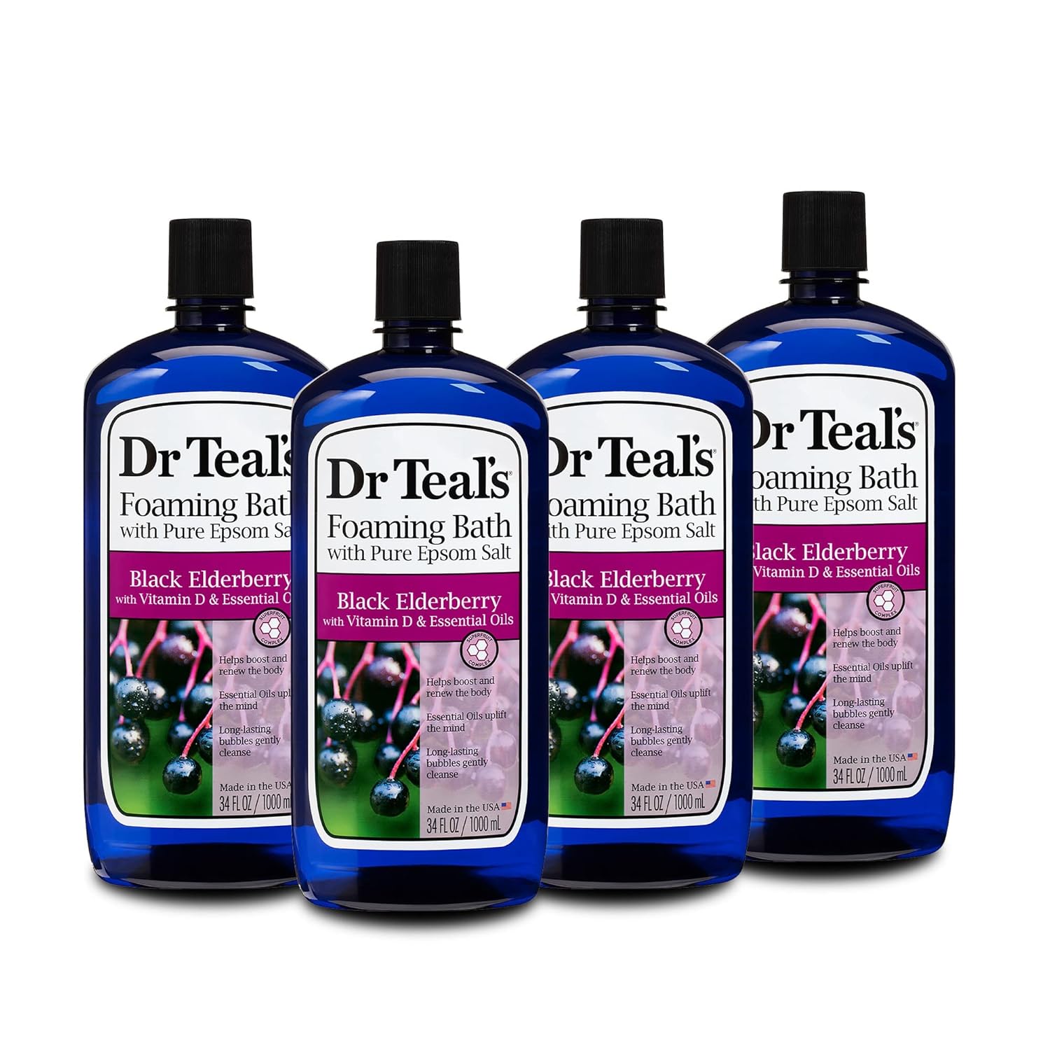 Dr Teal's Foaming Bath with Pure Epsom Salt, Detoxify & Energize with Ginger & Clay, 34 Ounces : Everything Else