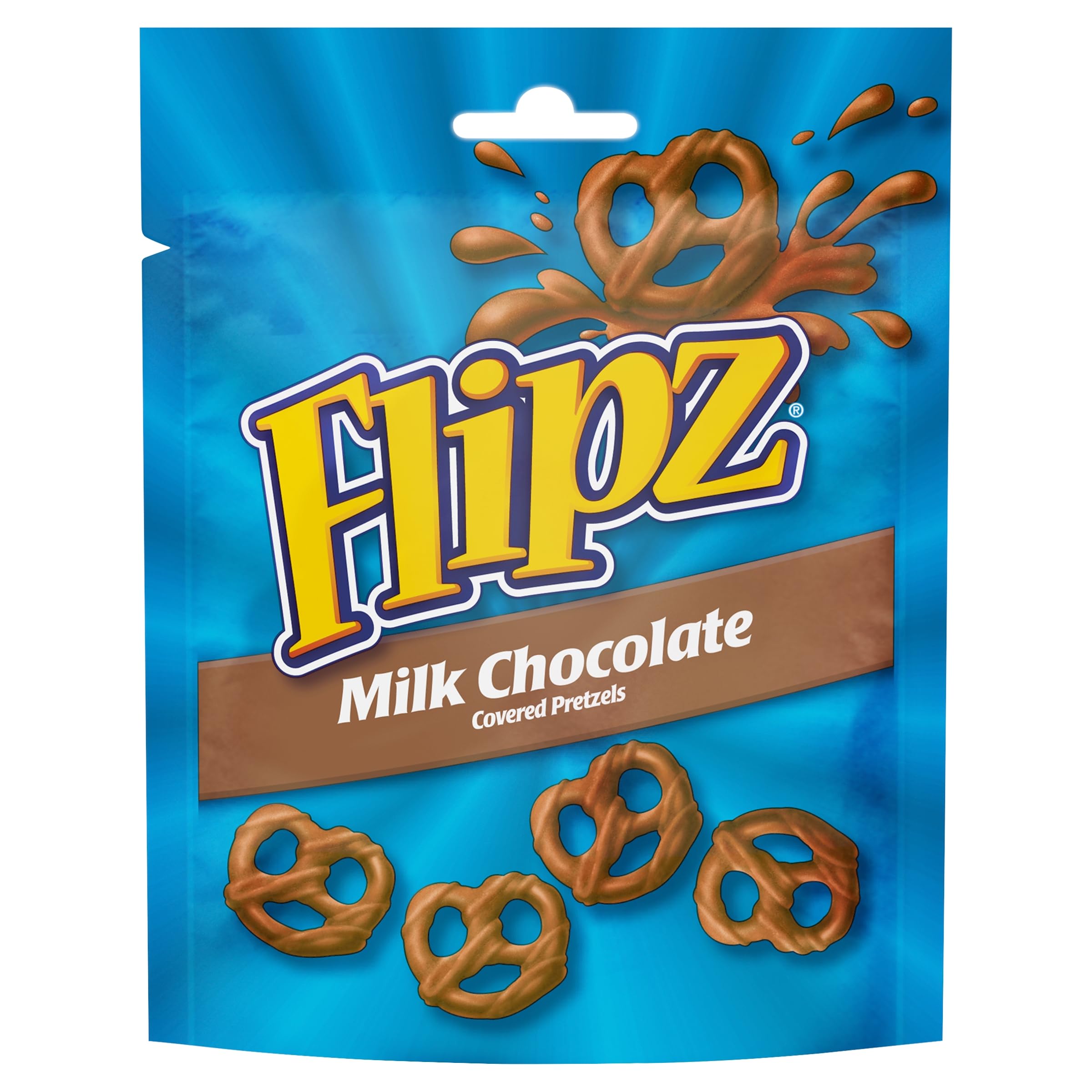 McVitie's Flipz Milk Chocolate Brezel, knusprige Salzbrezeln mit Milchschokolade, Salzgebäck mit süß-salzigem Geschmack für einzigartigen Knabberspaß, 1x90 g
