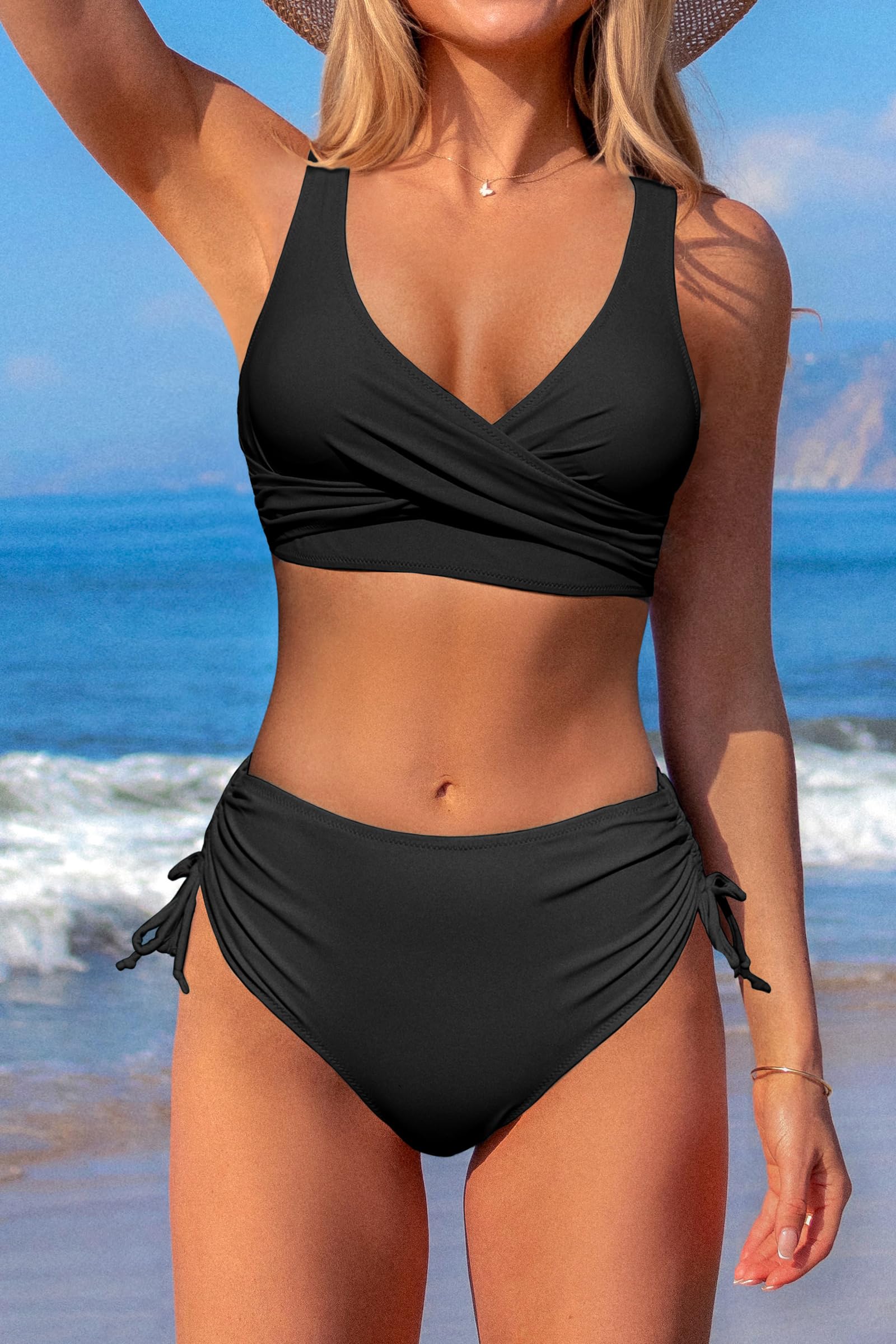 Beachsissi 纯色 Ensemble de Bikini Femme