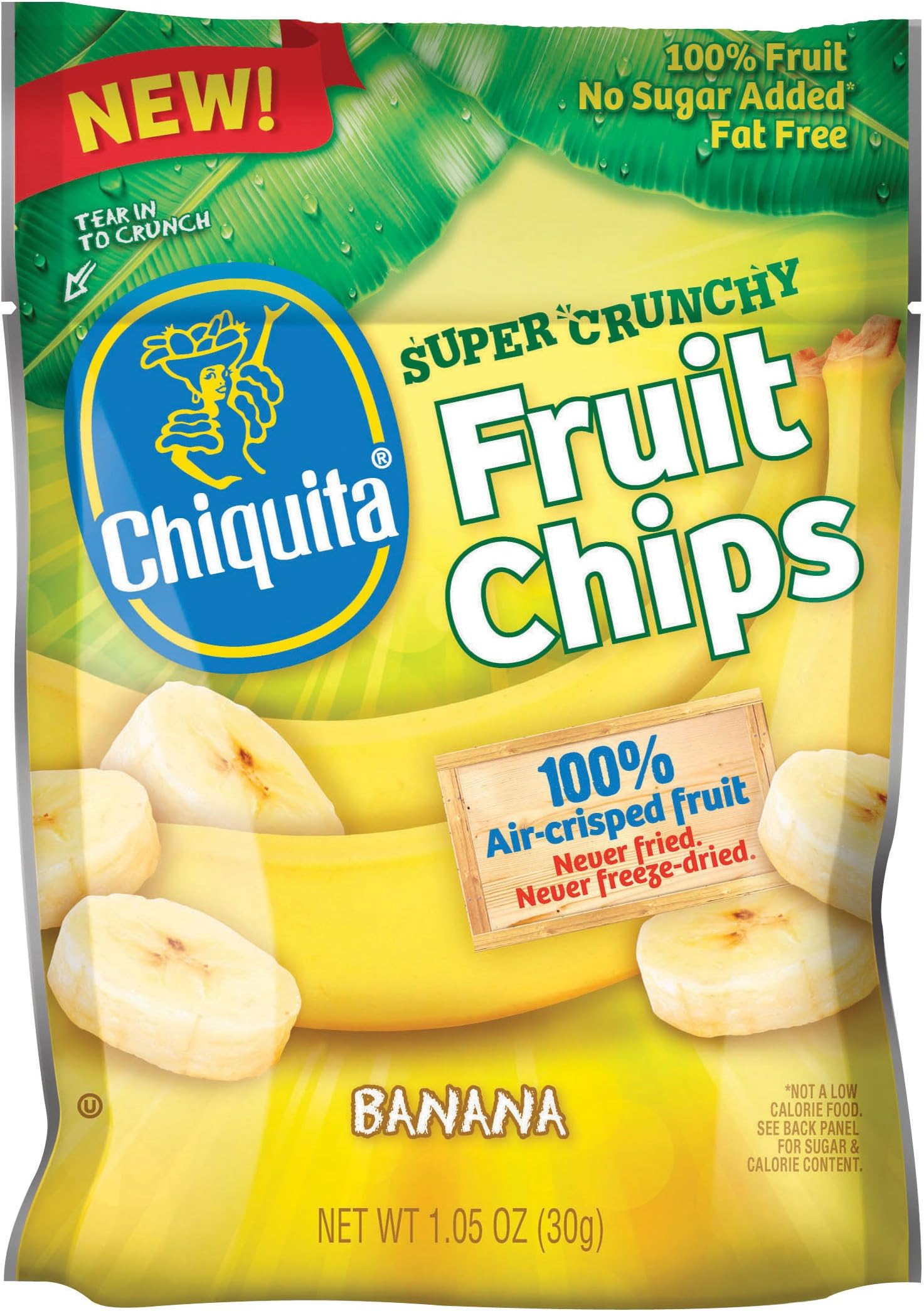 Chiquita Super Crunchy Fruit Chips: Banana Only (10 Pack, 1.06oz Each)